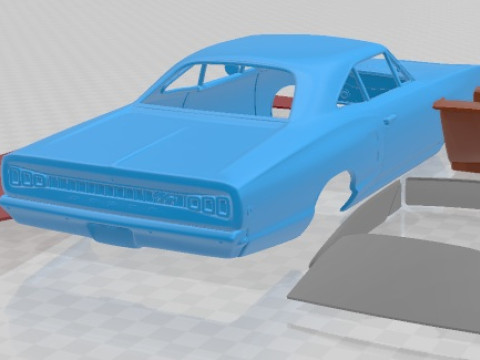 Dodge Coronet RT Hardtop Coupe 1968 Printable Car 3D 프린트 모델