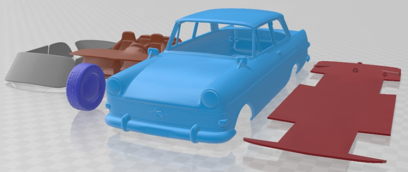 Opel Rekord P2 1960 Printable Car Modèles 3D en vedette .c4d .max .obj .3ds .fbx .stl .blend 
