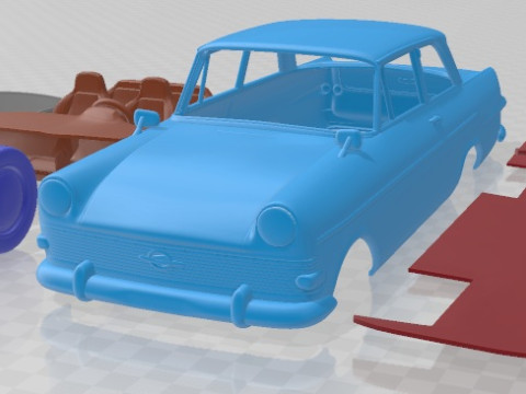 Opel Rekord P2 1960 Printable Car 3D Print Model