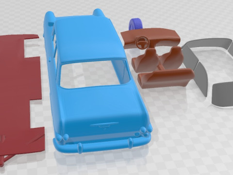 Opel Rekord P2 1960 Printable Car Modèles 3D en vedette