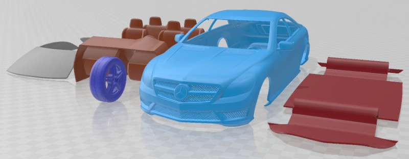 Mercedes Benz CL Class C216 AMG 2012 Printable Car 3D 프린트 모델 .c4d .max .obj .3ds .fbx .stl .blend