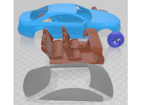 Mercedes Benz CL Class C216 AMG 2012 Printable Car 3D 프린트 모델