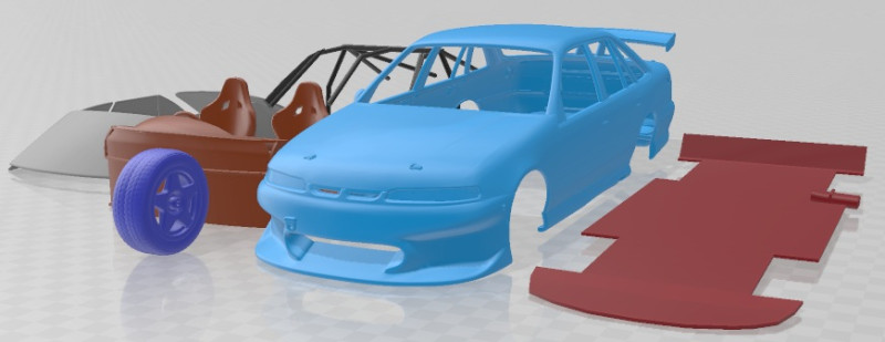 Holden Commodore Race Car 1993 Printable 3D Print Model .c4d .max .obj .3ds .fbx .stl .blend 