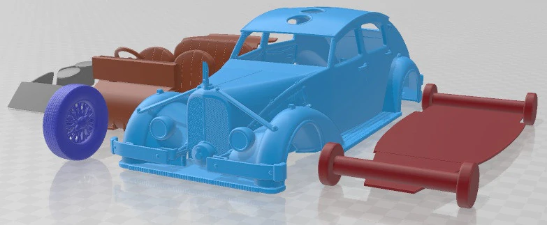 Avions Voisin C25 Aerodyne 1935 Printable Car 3D Print Model .c4d .max .obj .3ds .fbx .stl .blend 