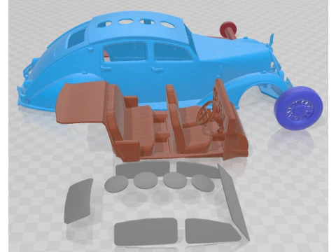 Avions Voisin C25 Aerodyne 1935 Printable Car 3D Print Model