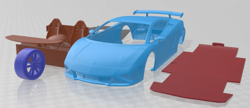 Gallardo Squadra Corse 2014 Printable Car 3D प्रिंट मॉडल .c4d .max .obj .3ds .fbx .stl .blend 