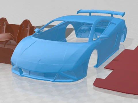 Gallardo Squadra Corse 2014 afdrukbare auto 3D printmodel
