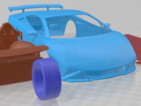 Gallardo Squadra Corse 2014 Printable Car 3D प्रिंट मॉडल