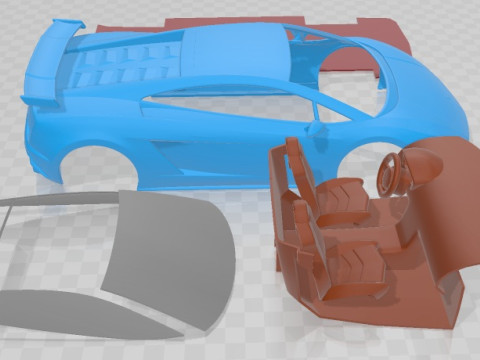 Gallardo Squadra Corse 2014 Printable Car 3D प्रिंट मॉडल