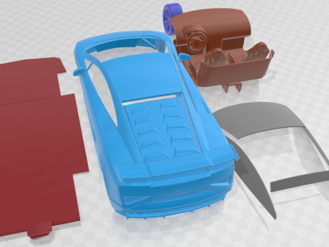 Gallardo Squadra Corse 2014 Printable Car 3D प्रिंट मॉडल