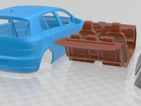 Volkswagen Golf 5 Door 2010 Printable Car 3D-Druckmodell