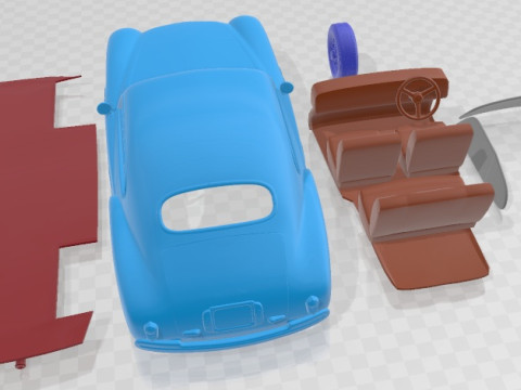 Cisitalia 202 1946 Printable Car 3D प्रिंट मॉडल