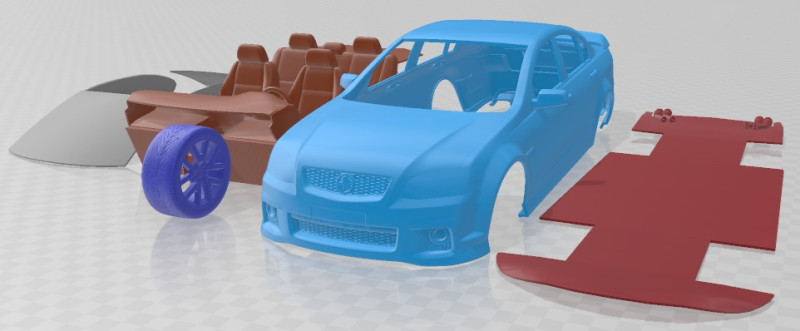 Holden Commodore 2011 Sedan Printable Car Modello di stampa 3D .c4d .max .obj .3ds .fbx .stl .blend 