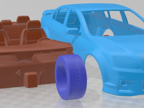 Holden Commodore 2011 Sedan Printable Car Modello di stampa 3D