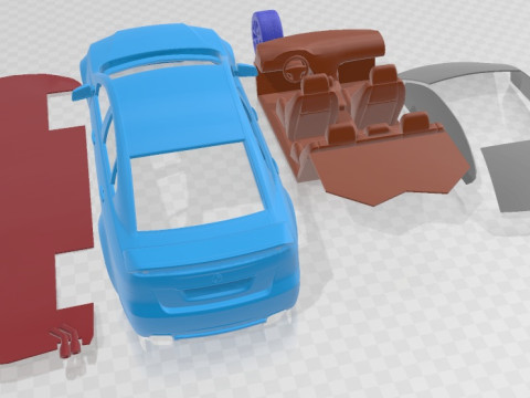 Holden Commodore 2011 Sedan Printable Car Modello di stampa 3D