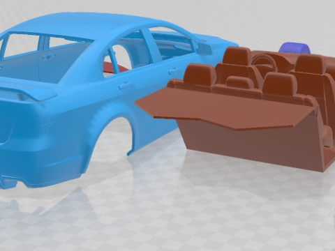 Holden Commodore 2011 Sedan Printable Car Modello di stampa 3D