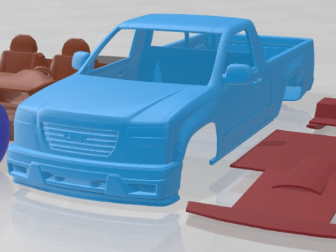 GMC Canyon 2004 Regular Cab Printable Car 3D Print Model