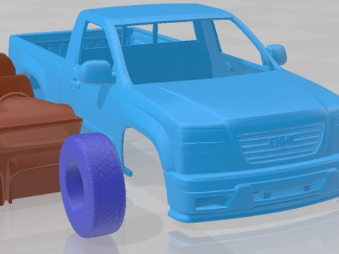 GMC Canyon 2004 Regular Cab Printable Car 3D-printmodel