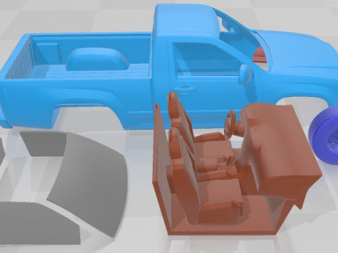 GMC Canyon 2004 Regular Cab Printable Car 3D-printmodel