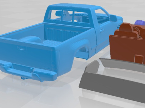 GMC Canyon 2004 Regular Cab Printable Car 3D-printmodel
