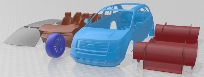 Edge 2007 Printable Car 3D Print Model .c4d .max .obj .3ds .fbx .stl .blend 