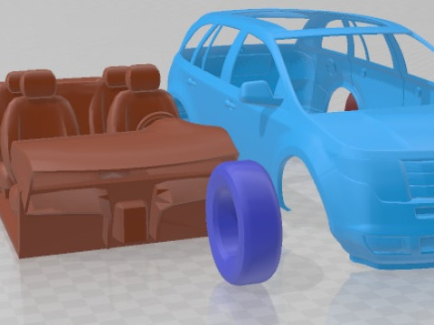 Edge 2007 Printable Car 3D Print Model