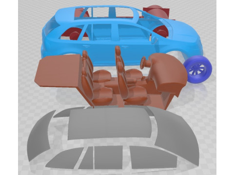 Edge 2007 Printable Car 3D Print Model