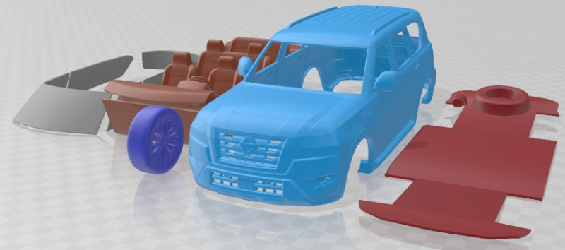 Nissan Armada 2021 Printable Car Modelo de impresión 3D .c4d .max .obj .3ds .fbx .stl .blend 
