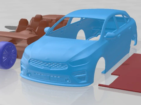 Carro para impress&atilde;o Kia Forte GT Hatchback 2021 Modelo de Impressão 3D
