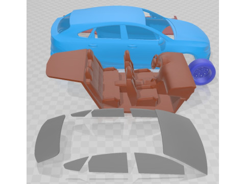 Kia Forte GT Hatchback 2021 Printable Car 3D 打印模型