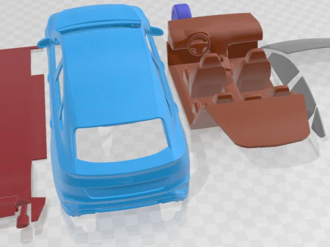 Kia Forte GT Hatchback 2021 Printable Car 3D Print Model