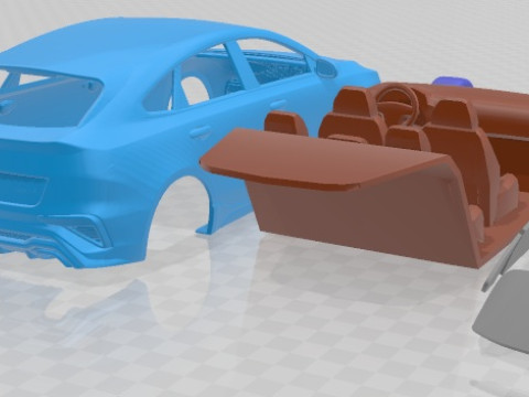 Kia Forte GT Hatchback 2021 Printable Car 3D 打印模型