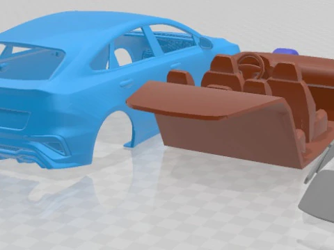Kia Forte GT Hatchback 2021 Printable Car 3D Print Model