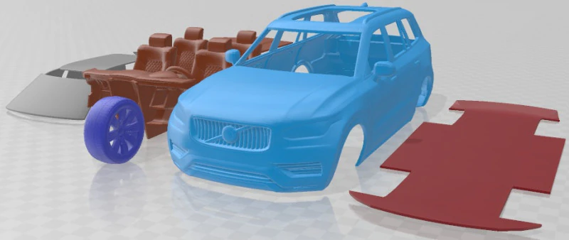 Volvo XC 90 2022 Printable Car 3D Print Model .c4d .max .obj .3ds .fbx .stl .blend 