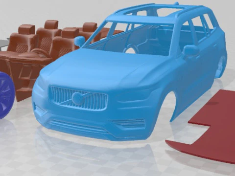 वोल्वो XC90 2022 प्रिंट करने योग्य कार 3D प्रिंट मॉडल