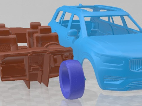 Volvo XC 90 2022 Printable Car 3D प्रिंट मॉडल