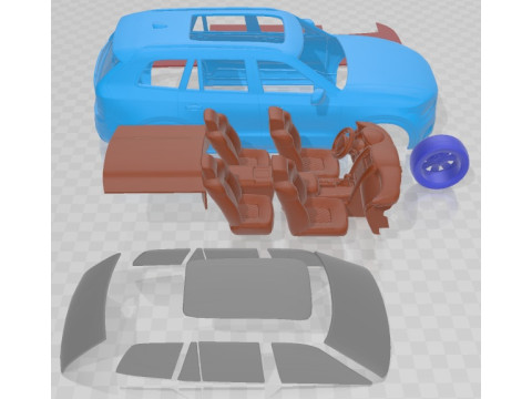 Volvo XC 90 2022 Printable Car 3D प्रिंट मॉडल