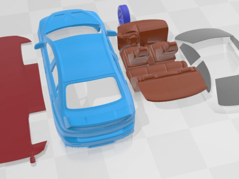 Mitsubishi Lancer Evolution X 2009 Printable Car Modello di stampa 3D