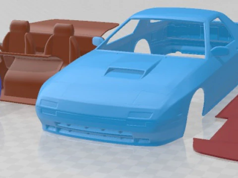 Mazda RX 7 Coupe 1985 Printable Car 3D Print Model