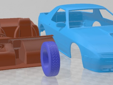 Mazda RX 7 Coupe 1985 Printable Car 3D Print Model