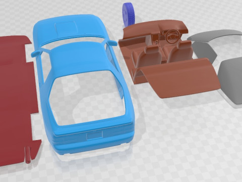 Mazda RX 7 Coupe 1985 Printable Car 3D Print Model