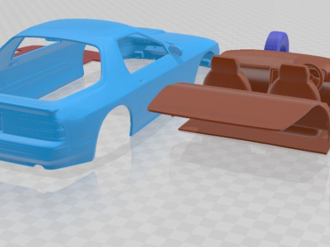 Mazda RX 7 Coupe 1985 Printable Car 3D Print Model