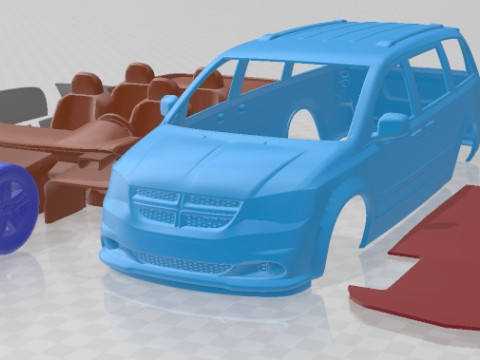 Dodge Grand Caravan 2011 Printable Car 3D Print Model