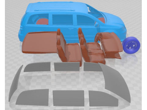 Dodge Grand Caravan 2011 Printable Car 3D प्रिंट मॉडल