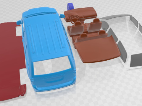 Dodge Grand Caravan 2011 Printable Car 3D प्रिंट मॉडल