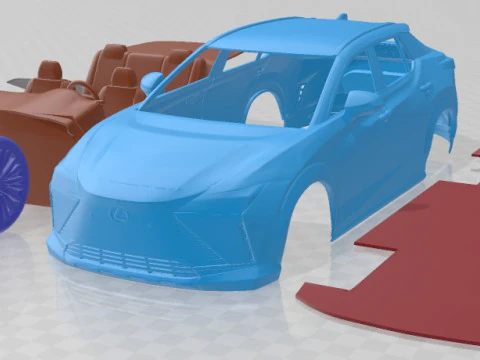 Lexus RZ 450e 2023 Voiture imprimable Modèles 3D en vedette