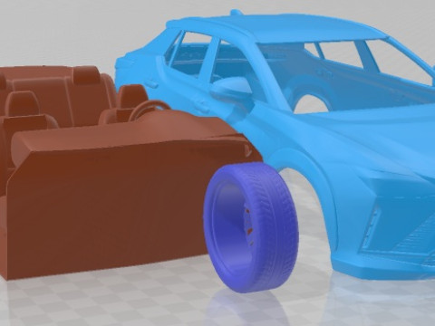 Lexus RZ 450e 2023 Printable Car 3D 打印模型