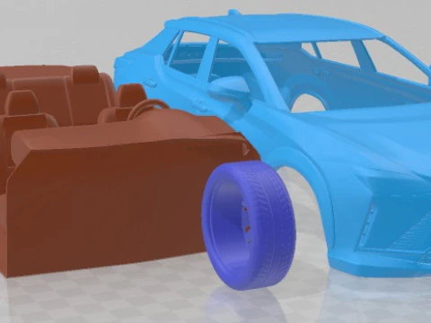 Lexus RZ 450e 2023 Printable Car 3D Print Model