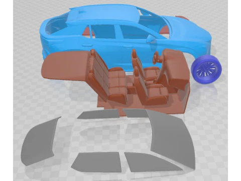 Lexus RZ 450e 2023 Printable Car 3D Print Model