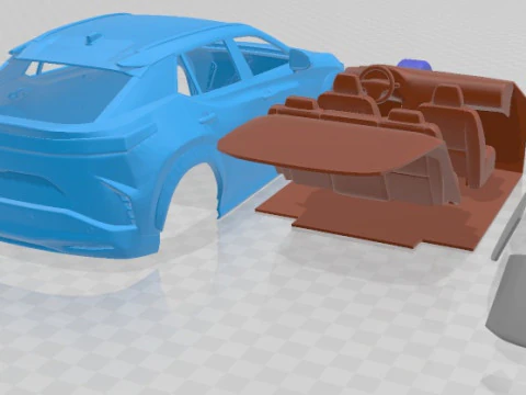 Lexus RZ 450e 2023 Printable Car 3D Print Model